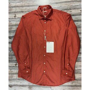 Massimo Alba Genova striped Button Up Shirt Size XL NWT mspr $465 made in Italy